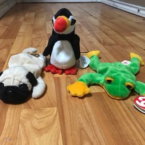 3 beanie babies